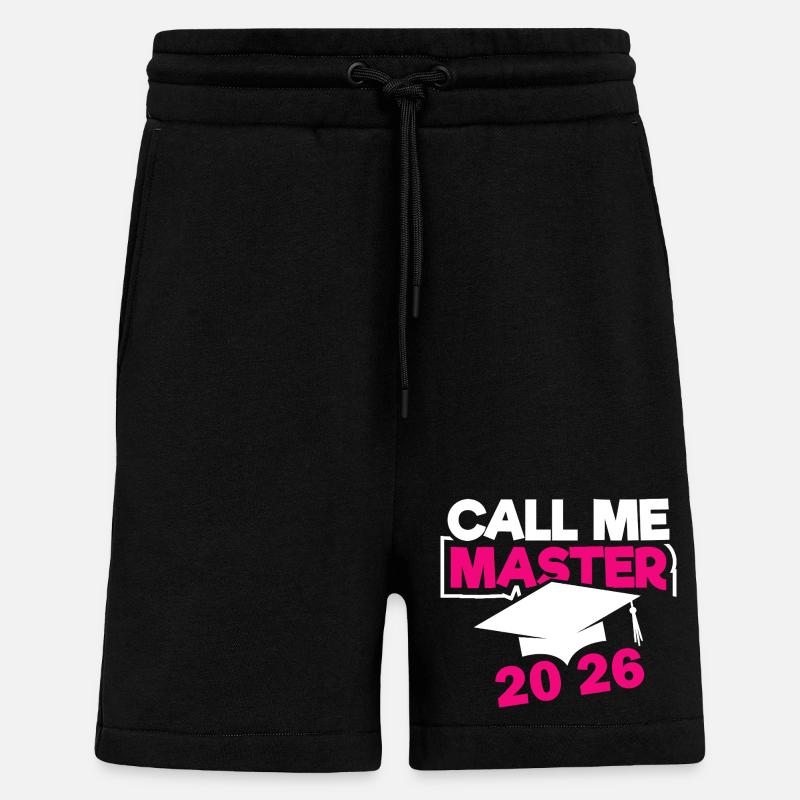 Master 2026 Abschluss Promotion Sponsion - Shorts - made by SPREAD - SOLID BLACK