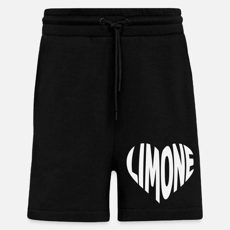Limone Herz Design - Shorts - made by SPREAD - SOLID BLACK