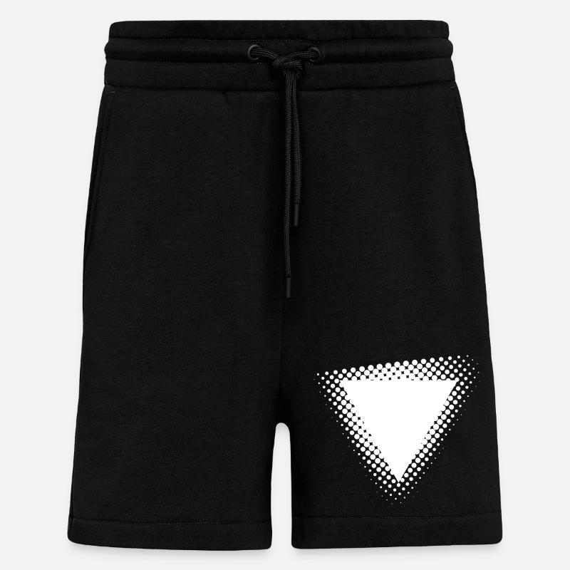 Halftone Triangle Burst - Shorts - made by SPREAD - SOLID BLACK