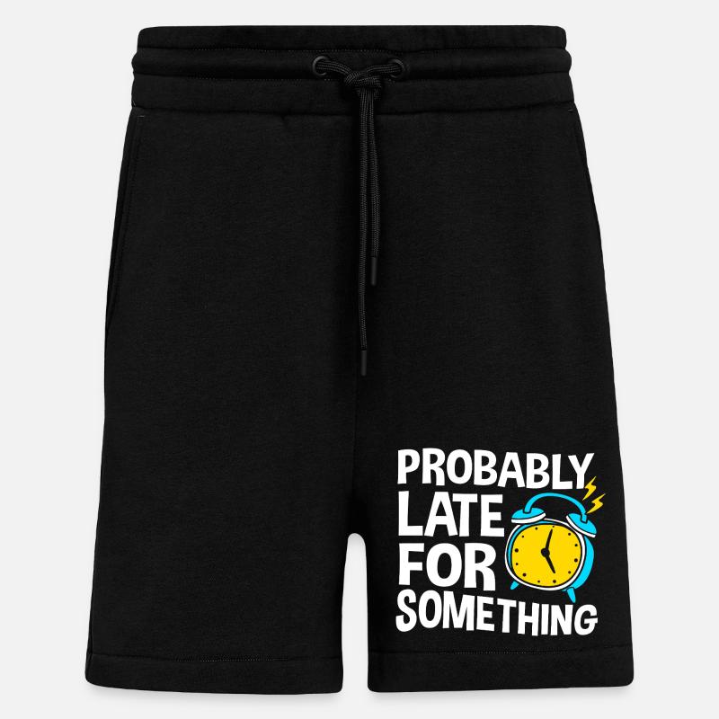 Procrastinationlazy lazy lazy lazy - Shorts - made by SPREAD - SOLID BLACK