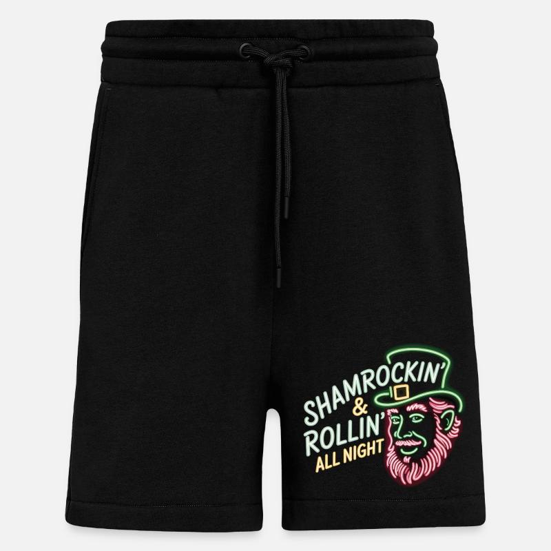T-shirt du parti d’Irlande La Saint-Patrick - Short bio décontracté fabriqué en UE - SOLID BLACK