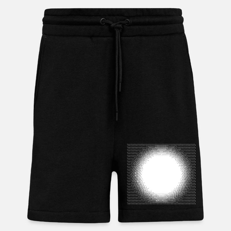 Halo Dotburst Circle - Shorts - made by SPREAD - SOLID BLACK