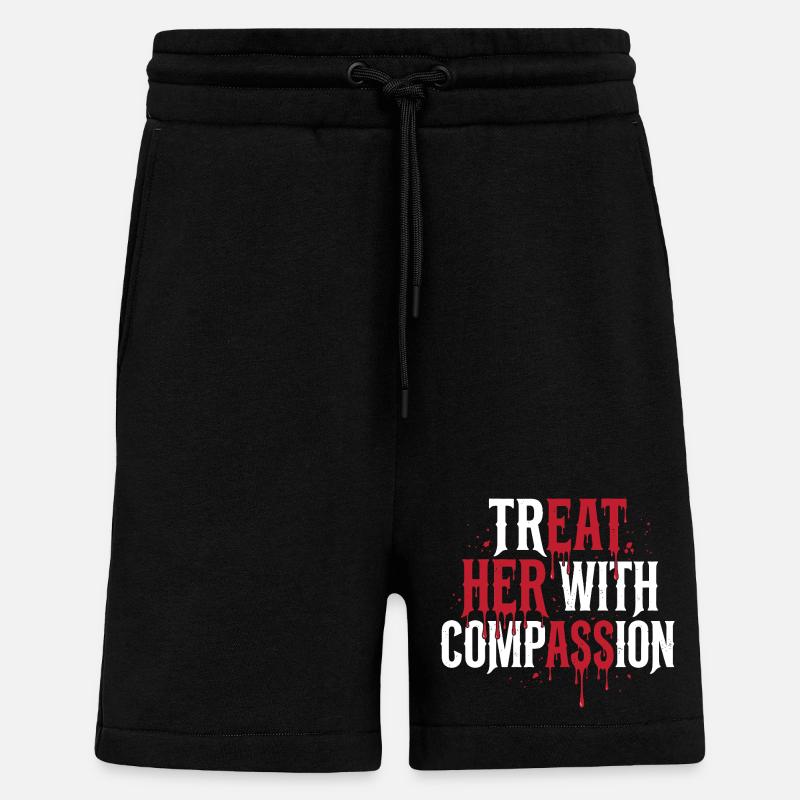 Behandle sie mit Mitgefühl - Shorts - made by SPREAD - SOLID BLACK