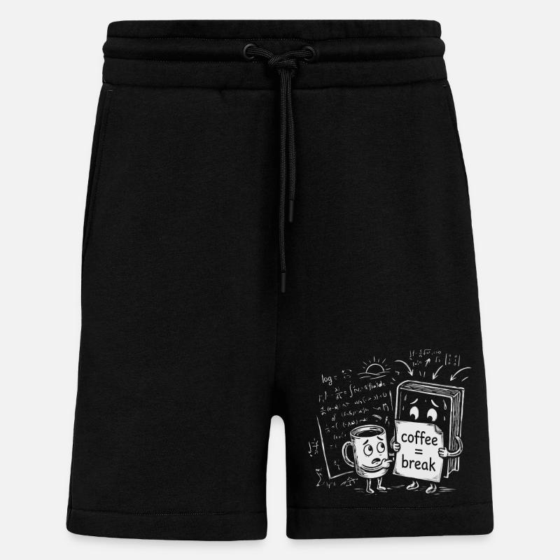 Wissens-Chaos: Coffee Break Büro Geschenk - Shorts - made by SPREAD - SOLID BLACK