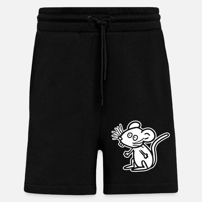 Rat Mouse - Shorts - made by SPREAD - SOLID BLACK
