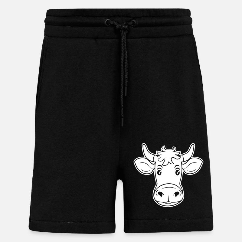 Vache Vaches - Short bio décontracté fabriqué en UE - SOLID BLACK