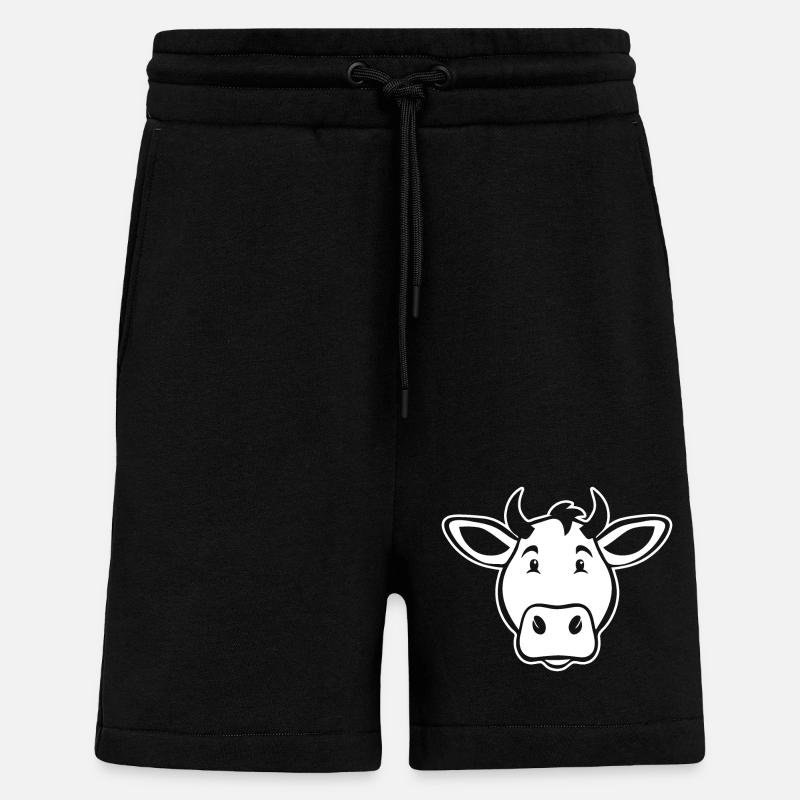 Vache Vaches - Short bio décontracté fabriqué en UE - SOLID BLACK