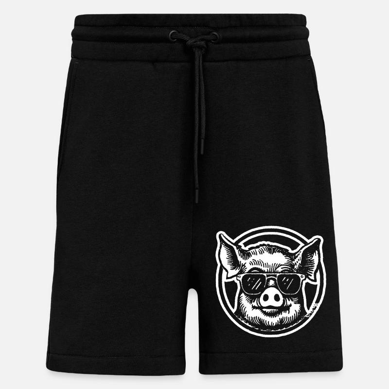 Cochon Cochon - Short bio décontracté fabriqué en UE - SOLID BLACK