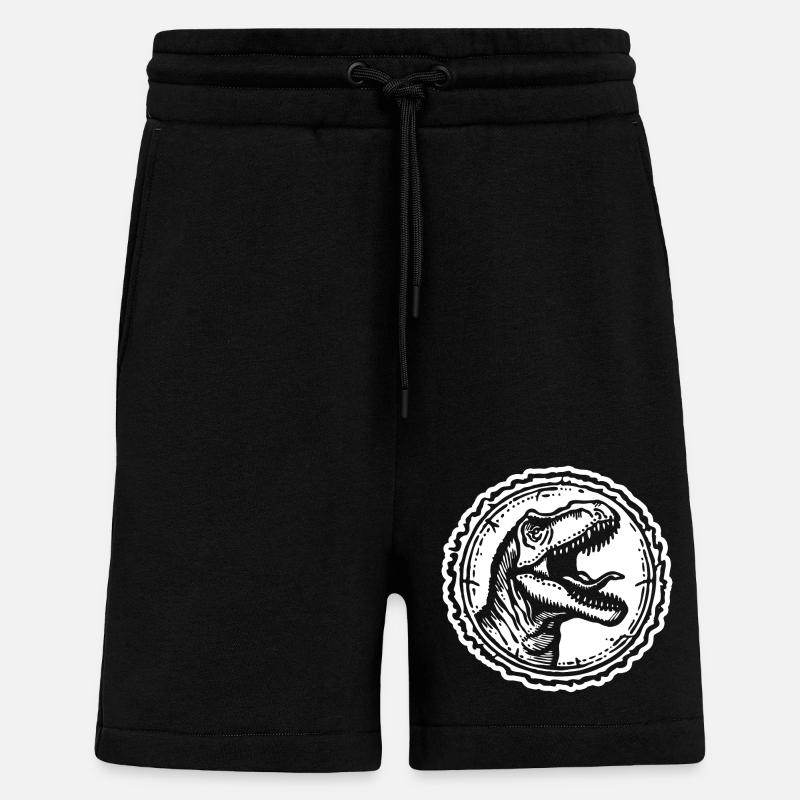 Dino Dinosaur - Shorts - made by SPREAD - SOLID BLACK