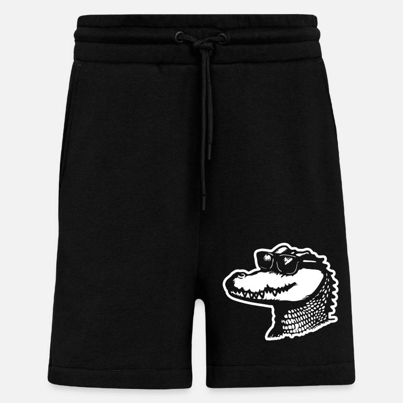 Crocodile Alligator - Shorts - made by SPREAD - SOLID BLACK