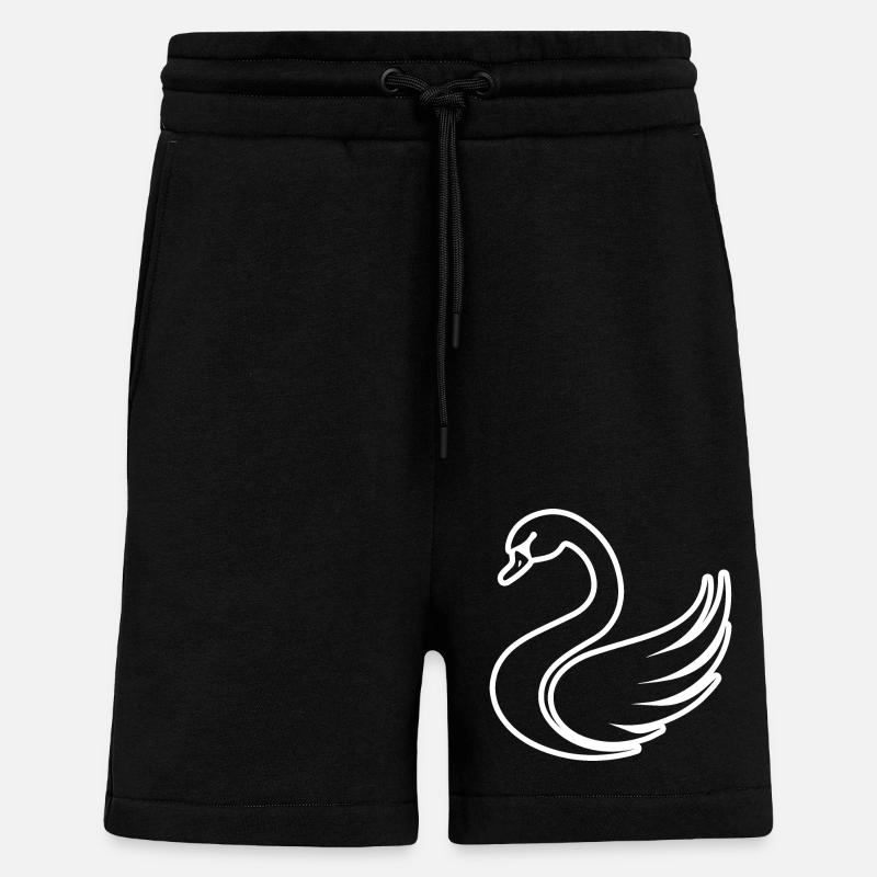 Swan Swans - Shorts - made by SPREAD - SOLID BLACK
