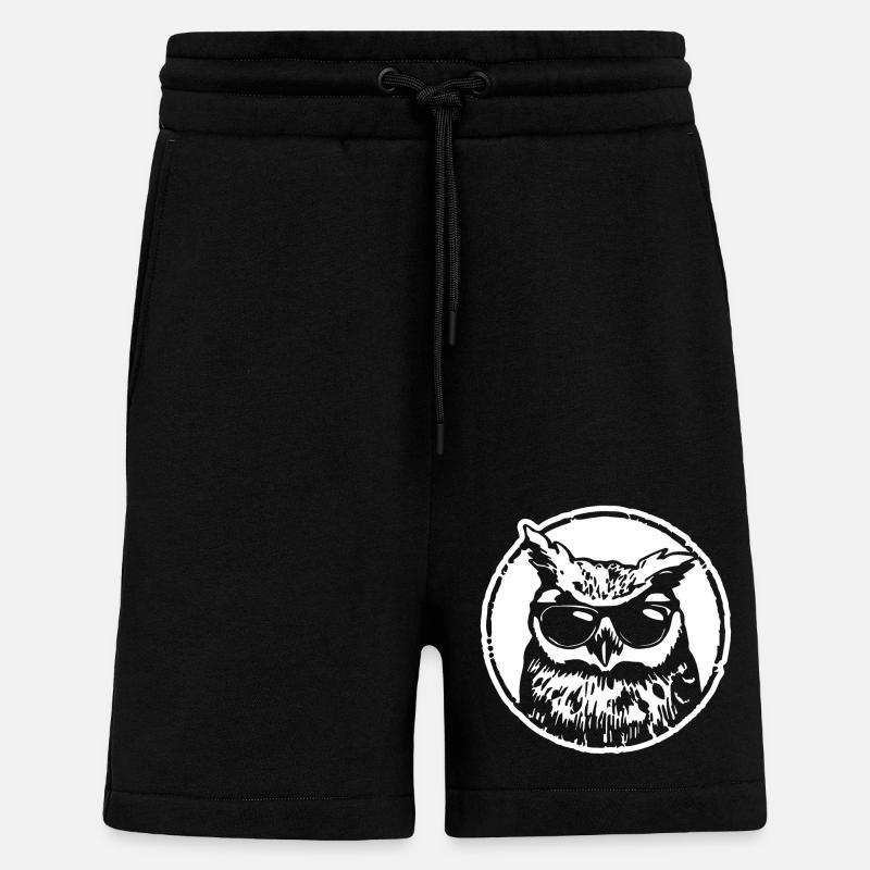 Owl - Shorts - made by SPREAD - SOLID BLACK