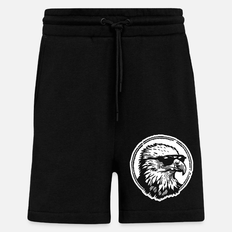 Eagle Eagle Head - Shorts - made by SPREAD - SOLID BLACK