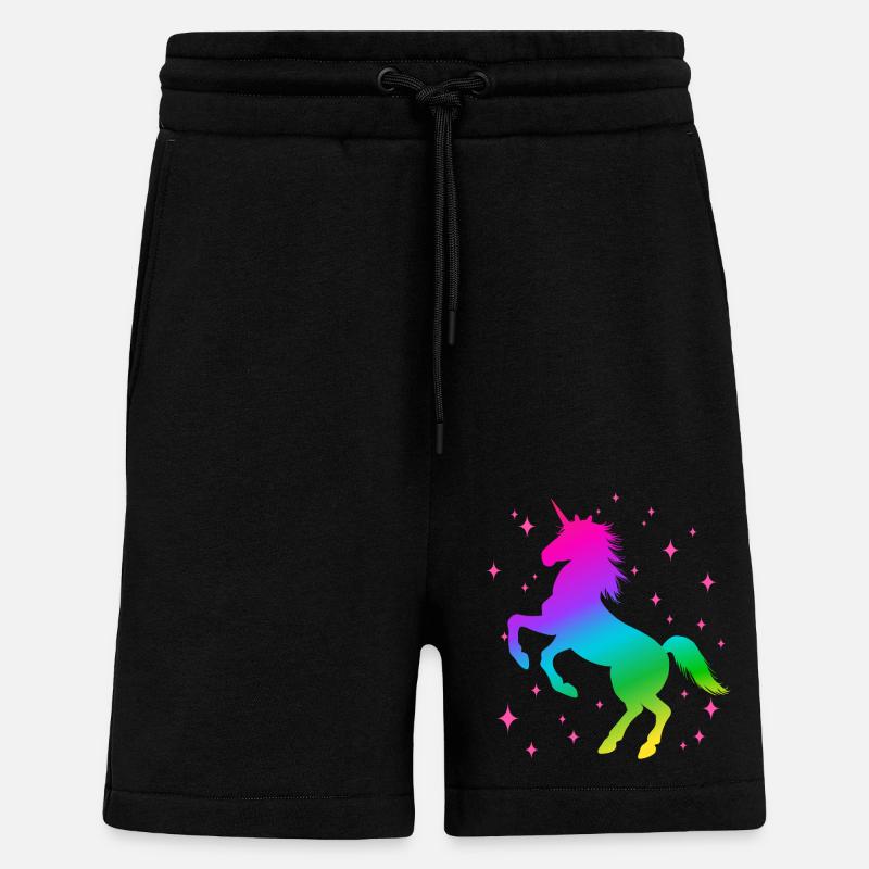 Einhorn Sterne - Shorts - made by SPREAD - SOLID BLACK