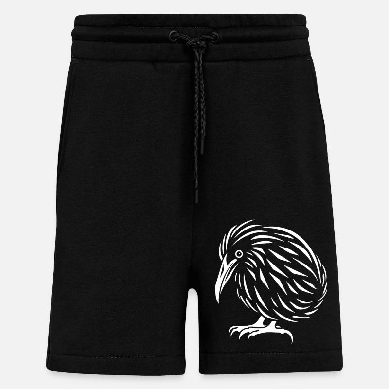 Kiwi Bird - Shorts - made by SPREAD - SOLID BLACK