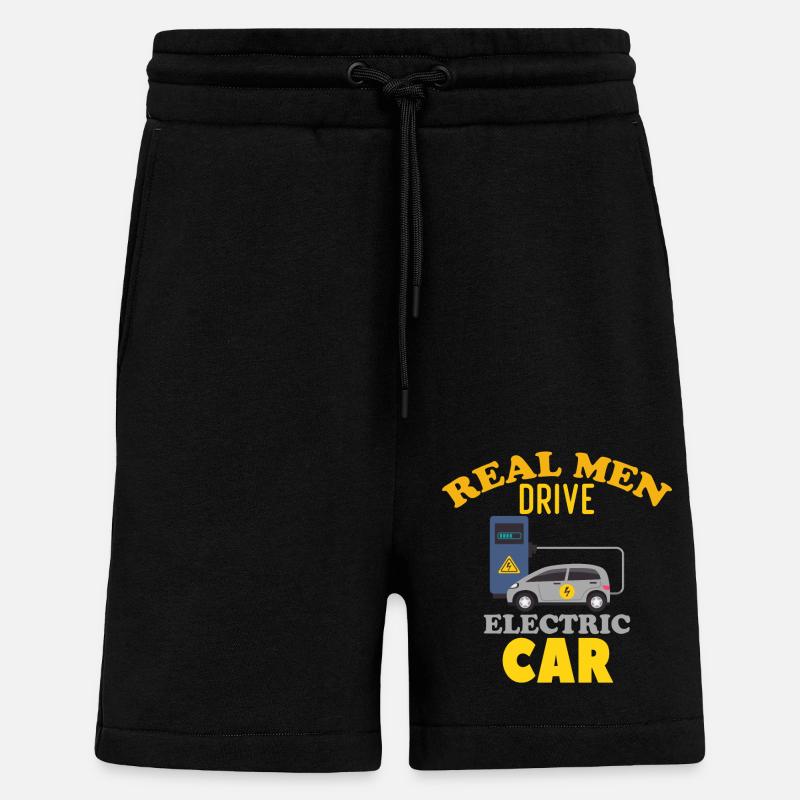 Echte Männer fahren ein Elektroauto - Shorts - made by SPREAD - SOLID BLACK