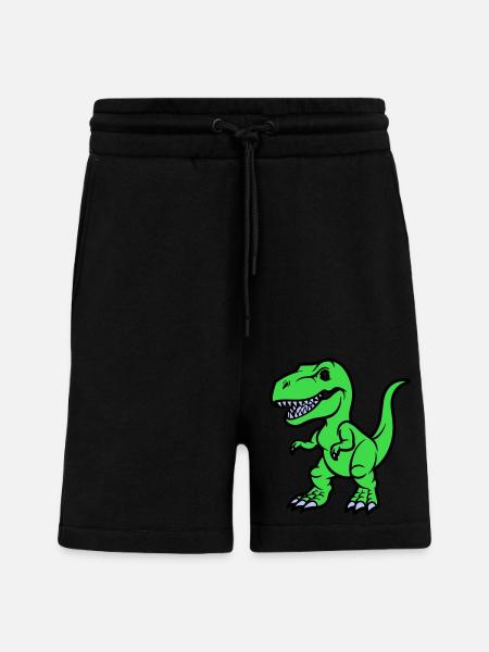 T Rex Comic - Shorts - made by SPREAD - SOLID BLACK