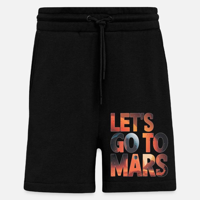 Mars Planet Planet Solar System - Shorts - made by SPREAD - SOLID BLACK