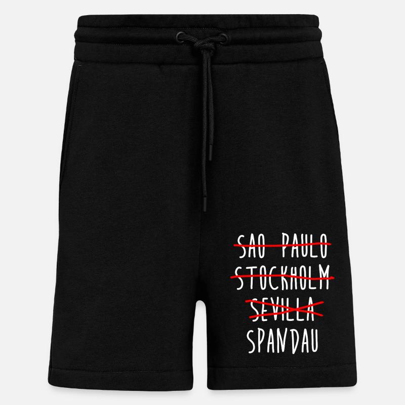 Spandau - Berlin - Germany - District - Shorts - made by SPREAD - SOLID BLACK
