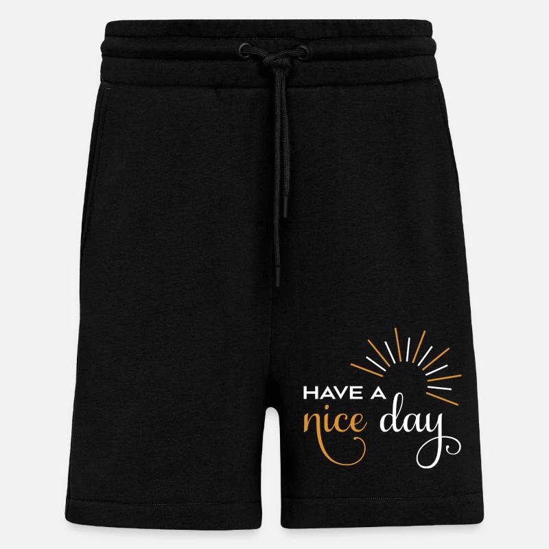 Bonne journée - Short bio décontracté fabriqué en UE - SOLID BLACK
