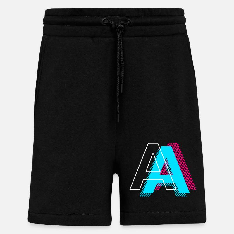 Pop Art Buchstabe A Geschenk - Shorts - made by SPREAD - SOLID BLACK