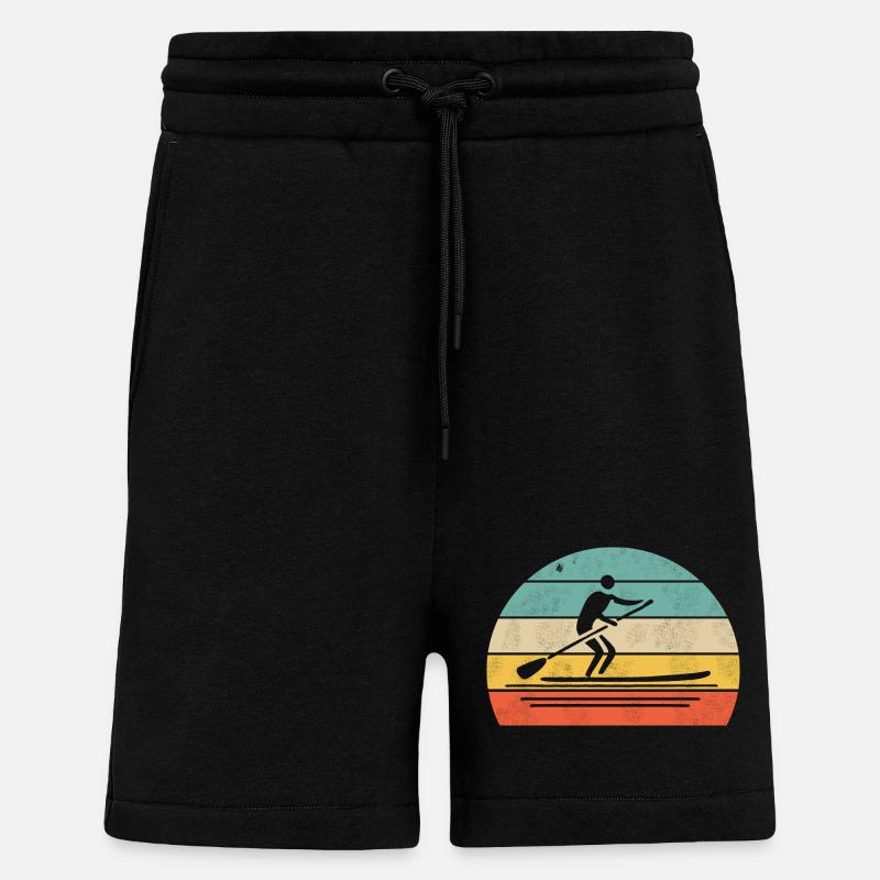 Paddle debout - Short bio décontracté fabriqué en UE - SOLID BLACK