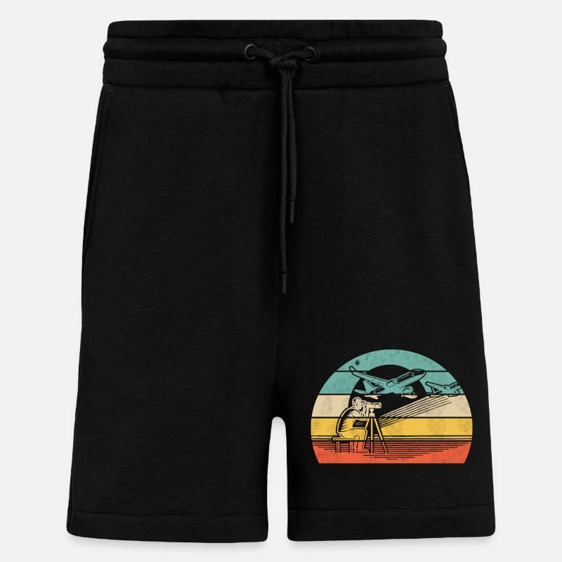 Planespotting Planespotter - Short bio décontracté fabriqué en UE - SOLID BLACK