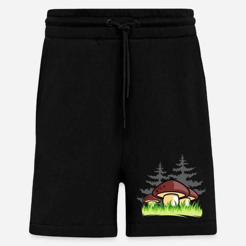 pilze wald natur geschenkidee - Shorts - made by SPREAD - SOLID BLACK