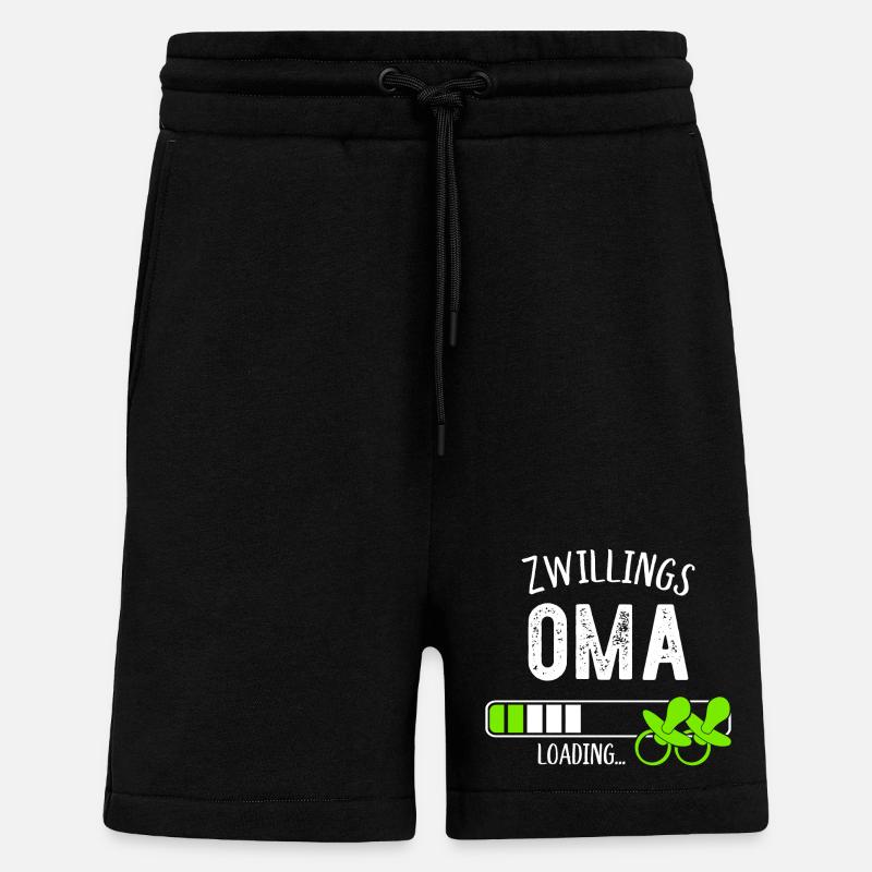 Zwillingsoma Loading Oma Großmutter Zwillinge - Shorts - made by SPREAD - SOLID BLACK