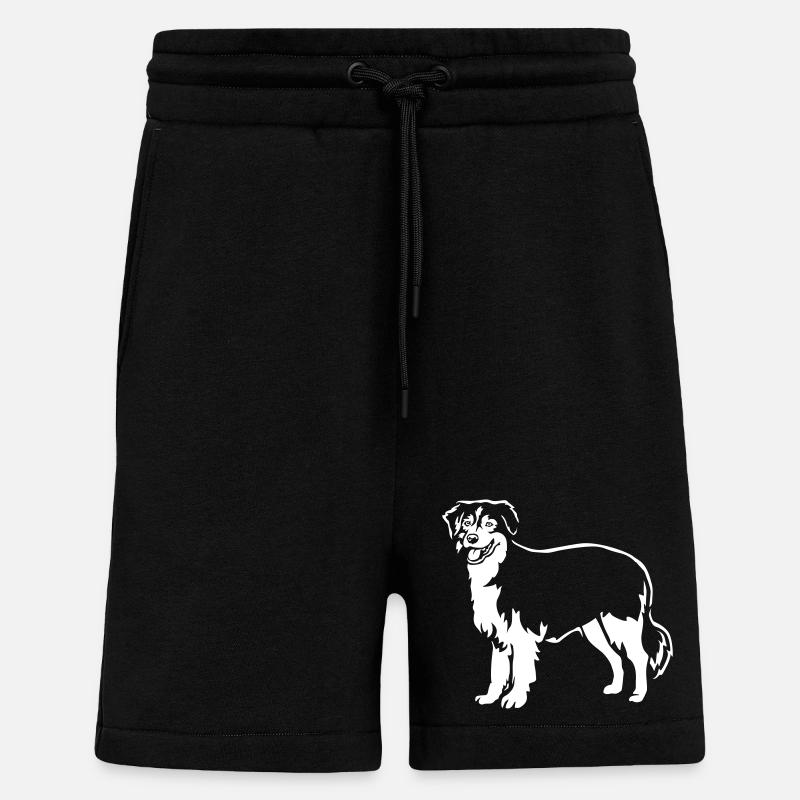 Australian Shepherd "Black Edition" - Shorts - made by SPREAD - SOLID BLACK