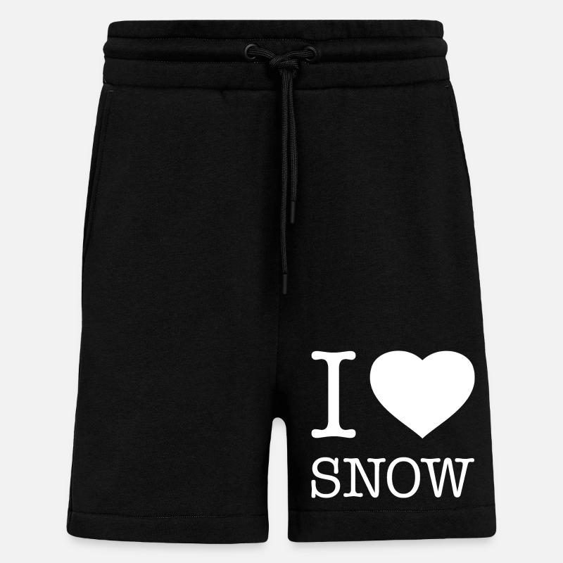 J’ADORE LA NEIGE - Short bio décontracté fabriqué en UE - SOLID BLACK