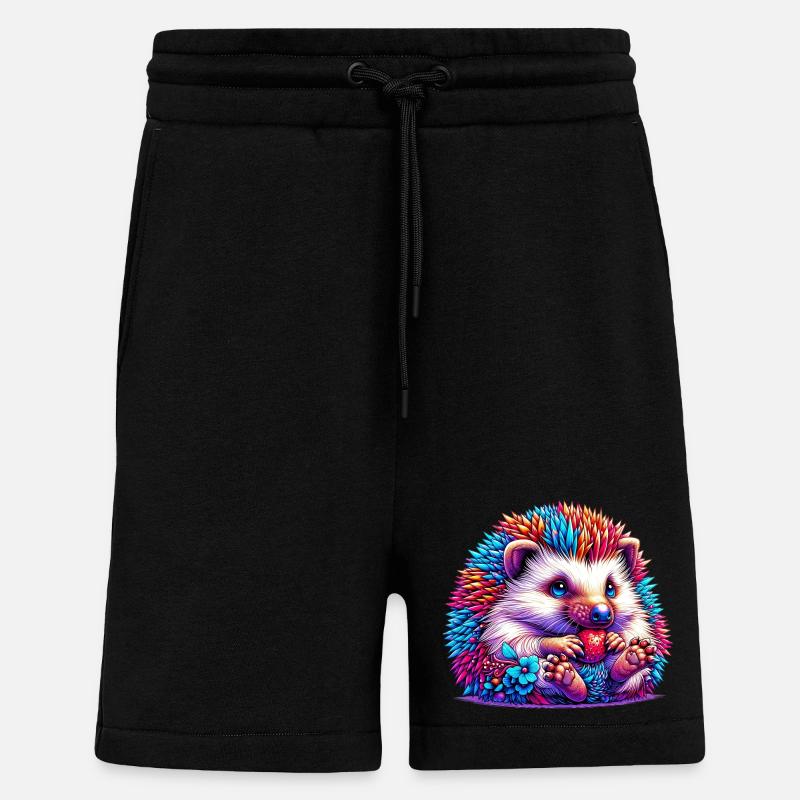 Hérisson - Short bio décontracté fabriqué en UE - SOLID BLACK