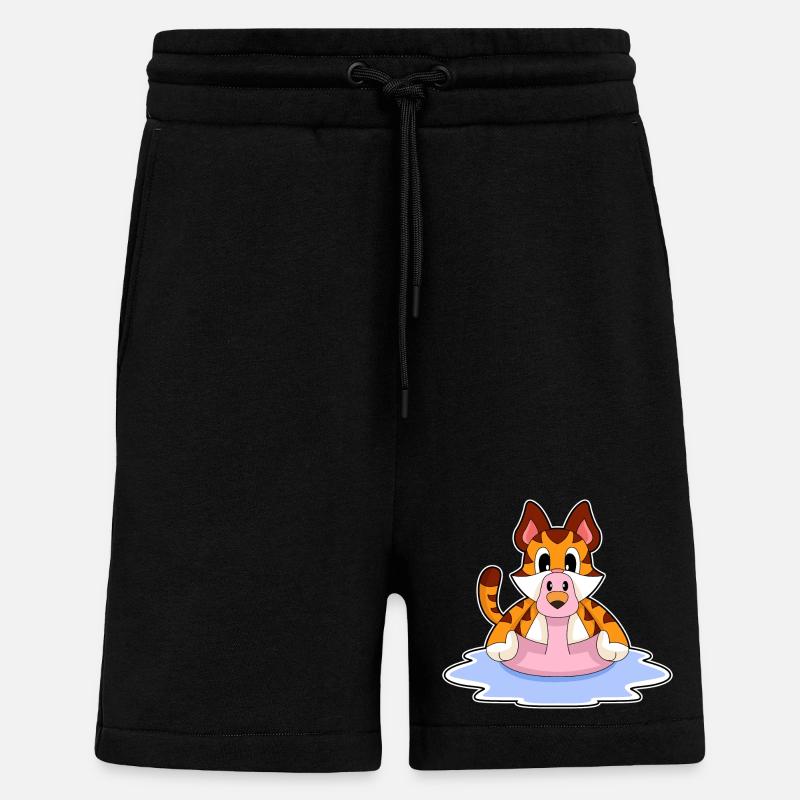 Tiger Flamingo - Shorts - made by SPREAD - SOLID BLACK