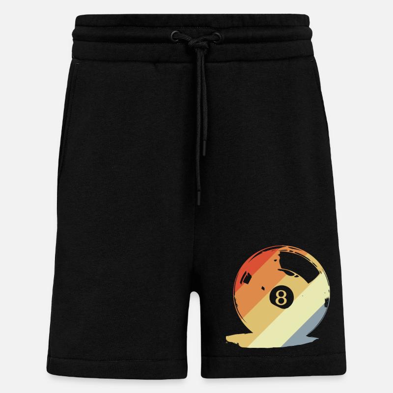 Retro Billardkugel Grafik - Shorts - made by SPREAD - SOLID BLACK