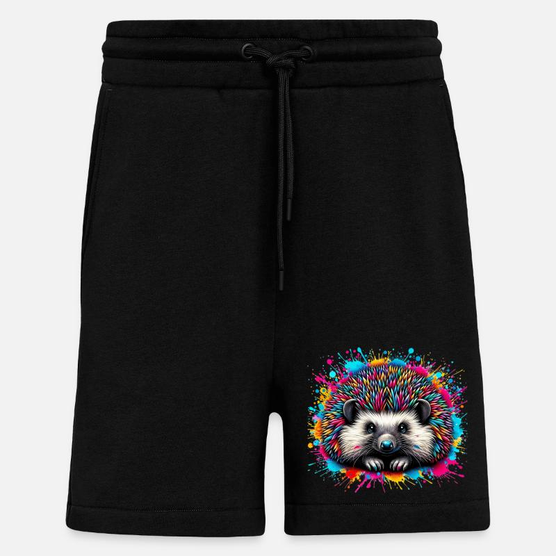 Hérisson - Short bio décontracté fabriqué en UE - SOLID BLACK