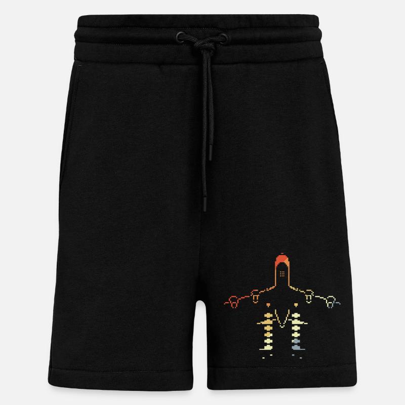 Flugzeug Pixelgrafik - Shorts - made by SPREAD - SOLID BLACK