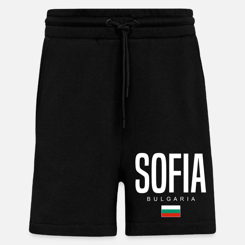 Sofia Bulgarie - Short bio décontracté fabriqué en UE - SOLID BLACK