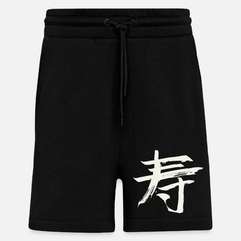 Langlebigkeit - Chinesisches Zeichen - Shorts - made by SPREAD - SOLID BLACK