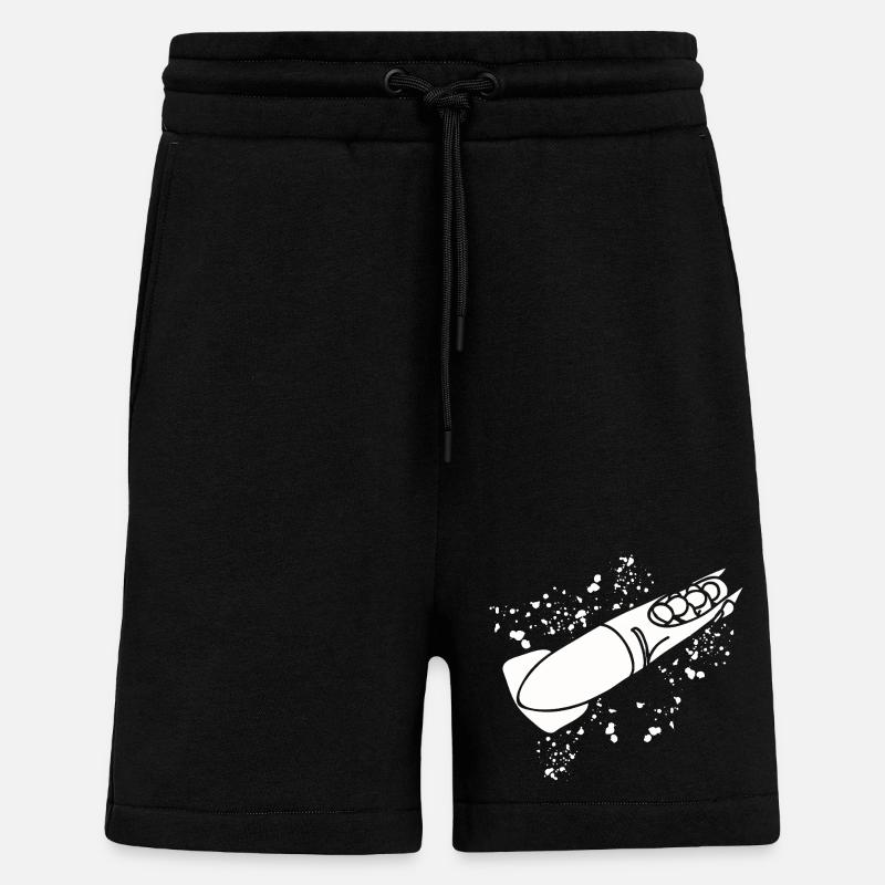 Bobsleigh Bobsleigh Bobsleigh à quatre - Short bio décontracté fabriqué en UE - SOLID BLACK