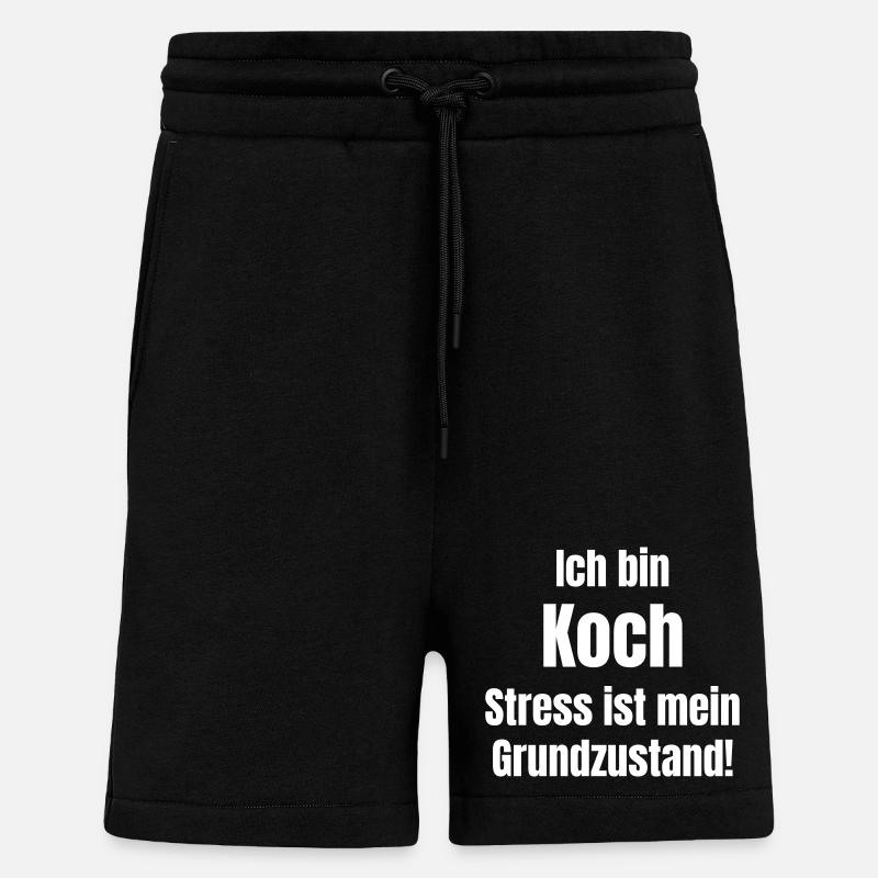 Chef Stress Basic Condition - Shorts - made by SPREAD - SOLID BLACK