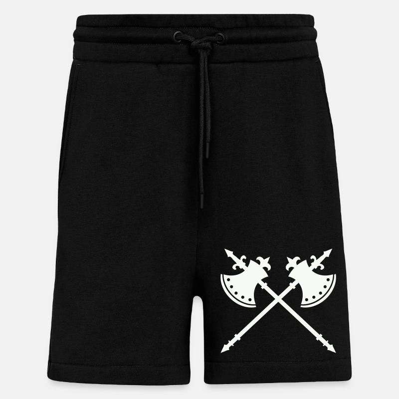 Axe de guerre de croisement - Short bio décontracté fabriqué en UE - SOLID BLACK