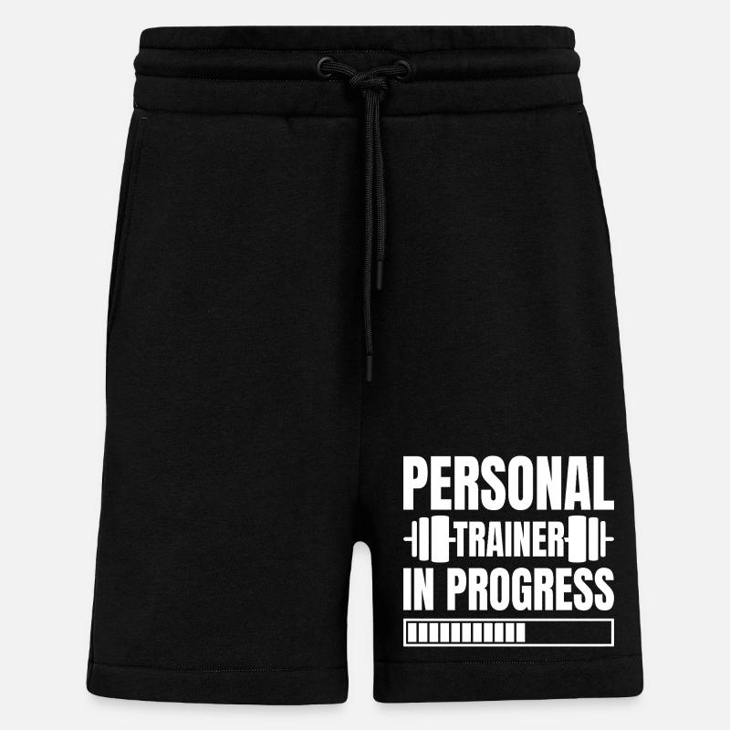 Powerlifting Bodybuilder Personal Trainer Progress - Shorts - made by SPREAD - SOLID BLACK