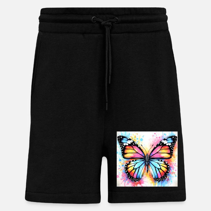 papillon - Short bio décontracté fabriqué en UE - SOLID BLACK