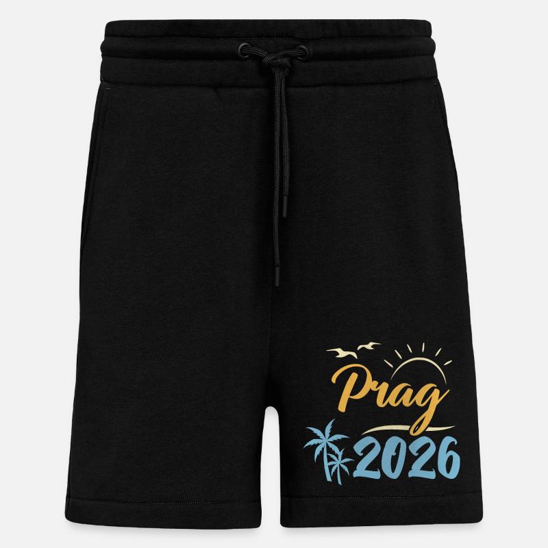 Prague 2026 - Short bio décontracté fabriqué en UE - SOLID BLACK
