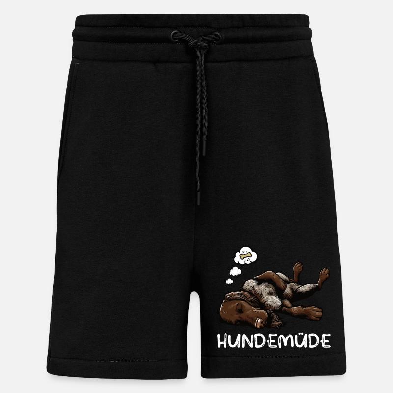 Hundemüde Deutsch Drahthaar drahthaar hunde - Shorts - made by SPREAD - SOLID BLACK