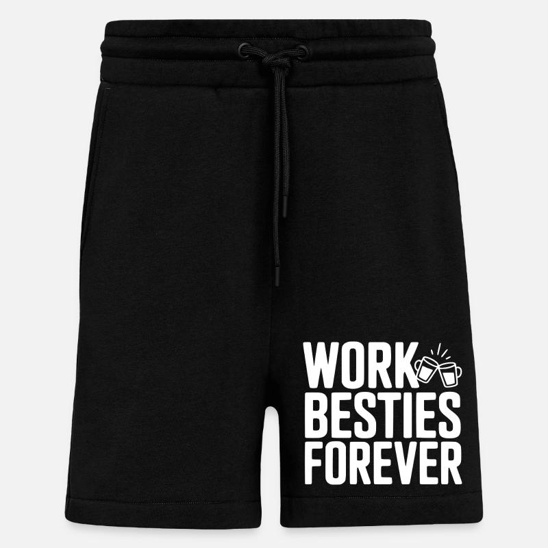 Work Besties Forever - Shorts - made by SPREAD - SOLID BLACK