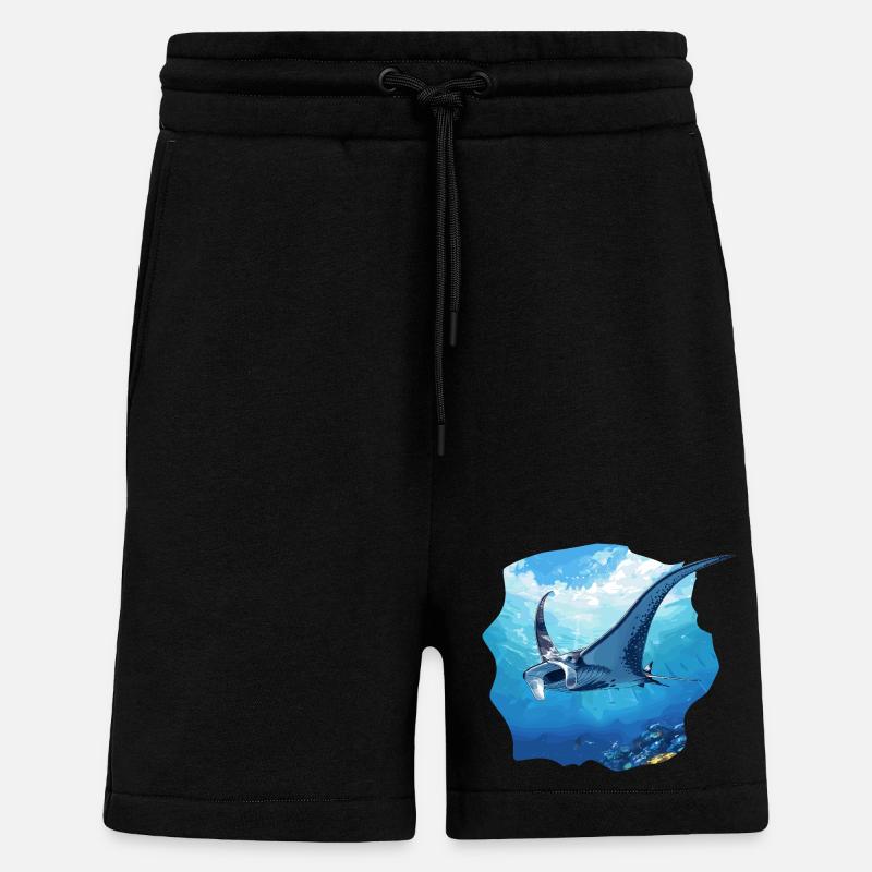 Rays Manta Rays - Shorts - made by SPREAD - SOLID BLACK