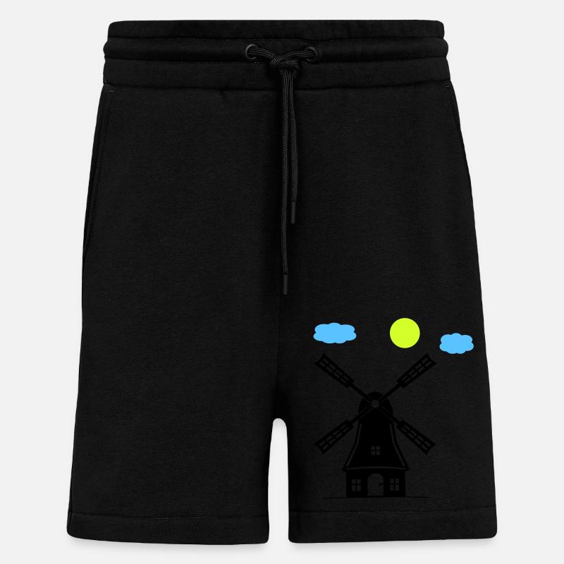 windmill - Shorts - made by SPREAD - SOLID BLACK