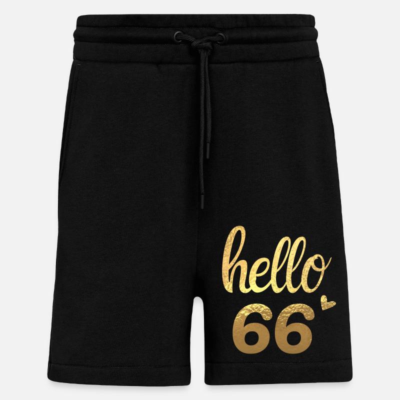Hello 66 gold - Shorts - made by SPREAD - SOLID BLACK