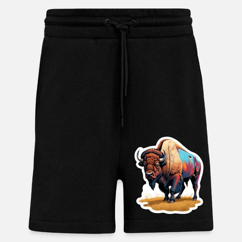 großer Bison - Shorts - made by SPREAD - SOLID BLACK